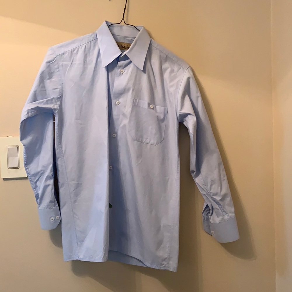 Nicole Miller blue button down boys shirt